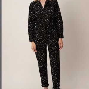 NWOT Rachel Antonoff Ziggy Jumpsuit Black With White Stars